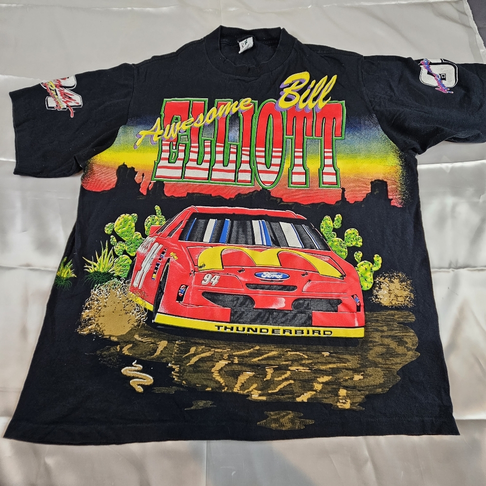 Vintage Nascar Bill Elliott McDonald’s Tshirt Size XXL Single Stitch